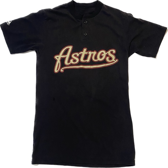 Majestic Tops - Vintage Houston Astros MAJESTIC Baseball Ringer T-Shirt Size Small
